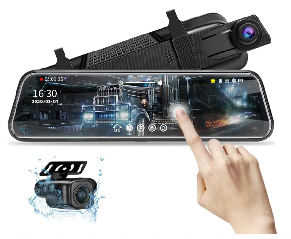 RETROVISOR CON CAMARA FULL TOUCH DRAG AUDIO