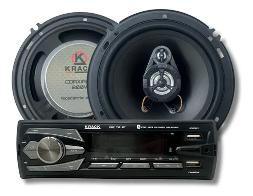 COMBO DE RADIO CON 2 BOCINAS COAXIALES DE 6.5" KRACK AUDIO