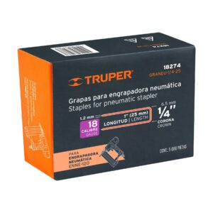 CAJA DE GRAPAS 5,000 P/ENGRAPADORA NEUMATICA CAL. 18 DE 1" TRUPER
