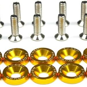 TORNILLO CROMADO C/ROLDANA DORADA UNIVERSALES SET 10 PZS. PASSWORD:JDM