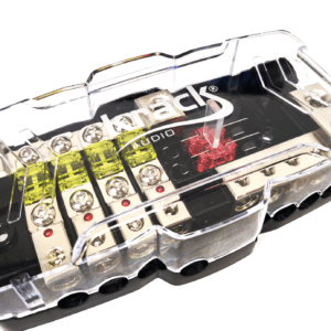 PORTA FUSIBLE CON FUSIBLE DE 100 AMP 1 EN 4, KRACK AUDIO