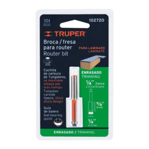 BROCA P/ROUTER CORTE RECTO DE 1/4, TRUPER