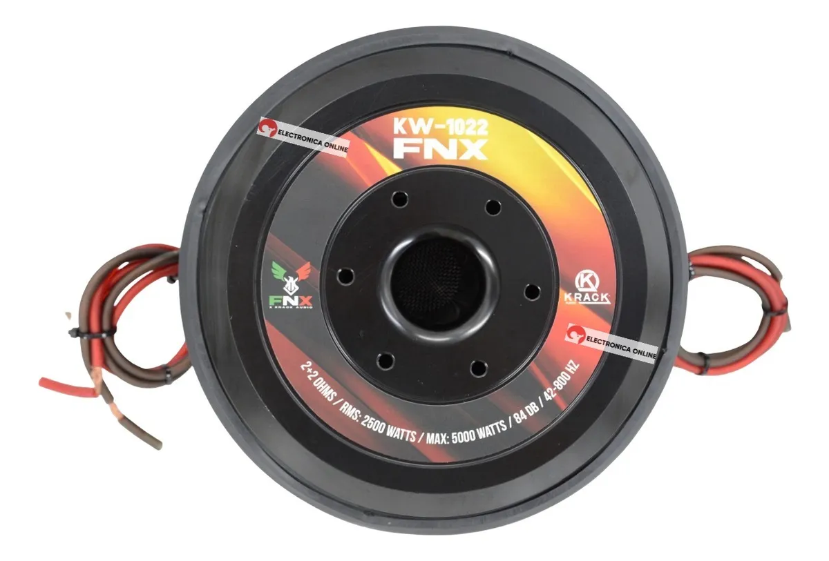 SUBWOOFER DE 10" DE 2,500 RMS FNX KRACK AUDIO - Imagen 4