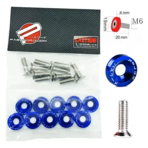 TORNILLO CROMADO C/ROLDANA AZUL UNIVERSALES SET 10 PZS. PASSWORD:JDM