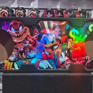 MALETA DE 2 MEDIOS DE 6.5" Y 2 TWEETER C/DISEÑO TORNASOL