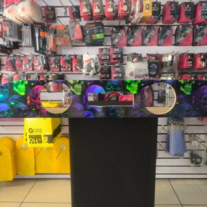 BASE PARA 2 BOCINAS Y RADIO PARA TAXIMOTO C/DISEÑO TORNASOL