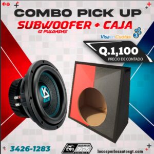 COMBO DE SUBWOOFER DE 12″ KRACK AUDIO Y CAJA DE 22R