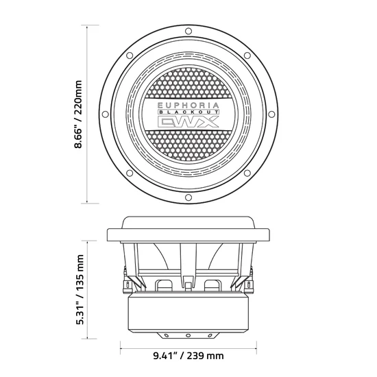 SUBWOOFER DE 8" DE 600 RMS DB DRIVE - Imagen 4