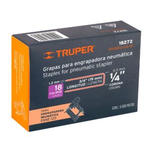 CAJA DE GRAPAS 5,000 P/ENGRAPADORA NEUMATICA CAL. 18 DE 3/4" TRUPER