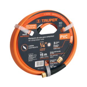 MANGUERA DE PVC P/COMPRESOR DE 15 MTS.*1/4, TRUPER