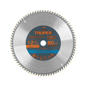 DISCO DE SIERRA P/MADERA DE 12", 80 DIENTES, CENTRO DE 1" TRUPER